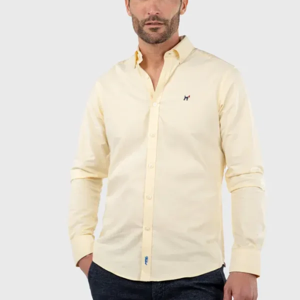 Camisa Oxford Slim Fit Amarillo Williot