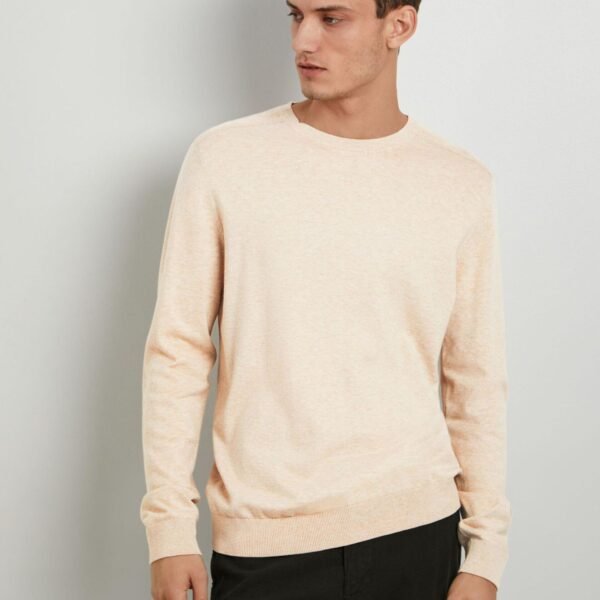 Jersey Neck Beige Selected