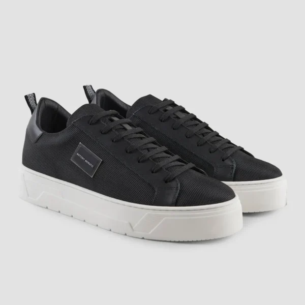 Zapatilla “Metal Bold" Nylon y Piel Con Placo Logo Morato