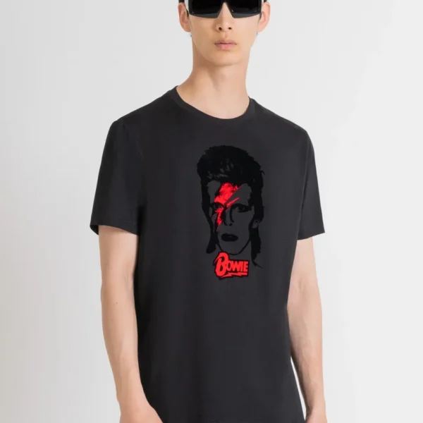Camiseta Regular Fit Bowie Negra Morato