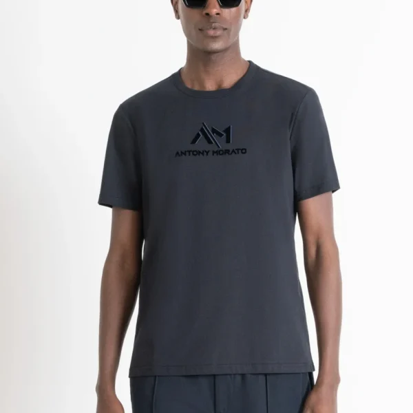 Camiseta Regular Fit Logo Azul Morato
