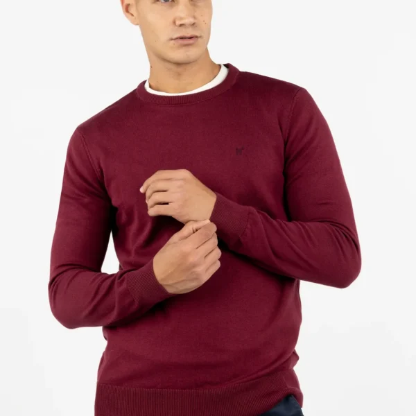 Jersey Cuello Redondo Burdeos Williot
