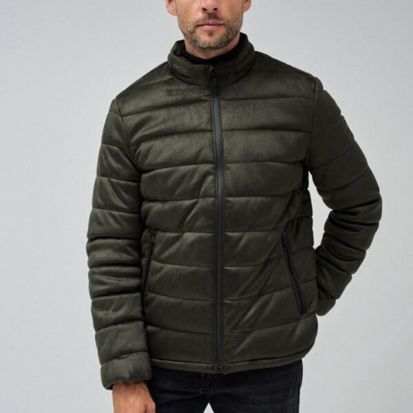 Chaqueta Puffer Ante Verde Salsa