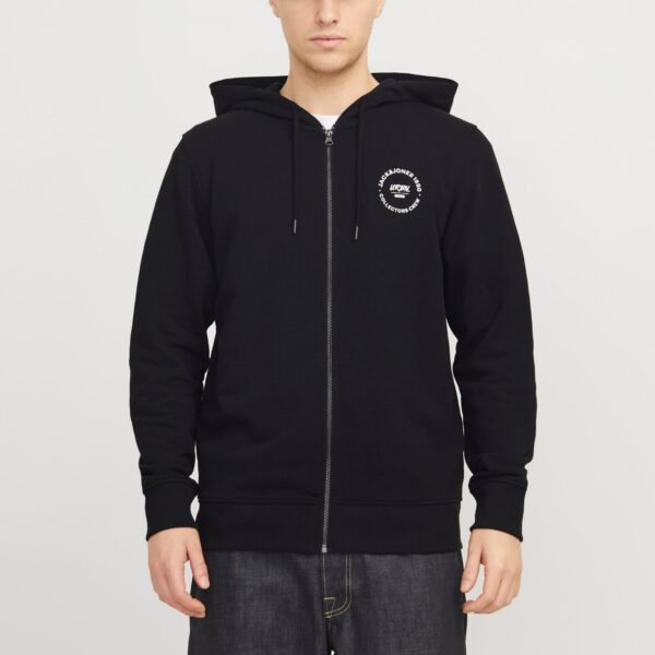 Sudadera Simon Cremallera Negra Jack and Jones