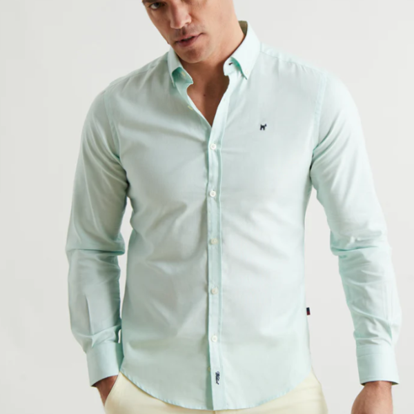 Camisa Slim Fit Oxford Verde Williot