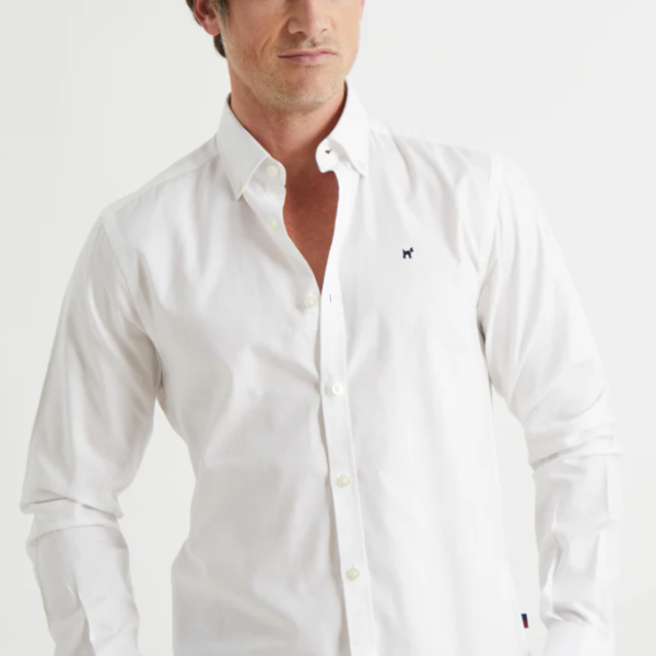 Camisa Slim Fit Oxford Blanca Williot