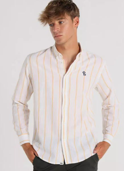 Camisa Rayas Naranja VyL