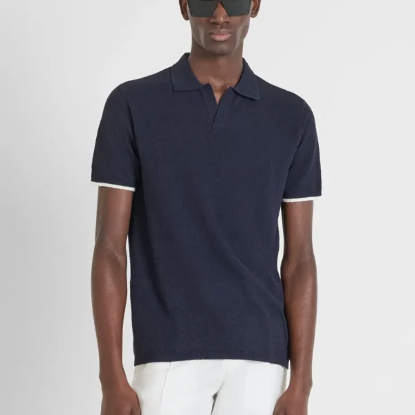 Polo Slim Hilo Marino Morato