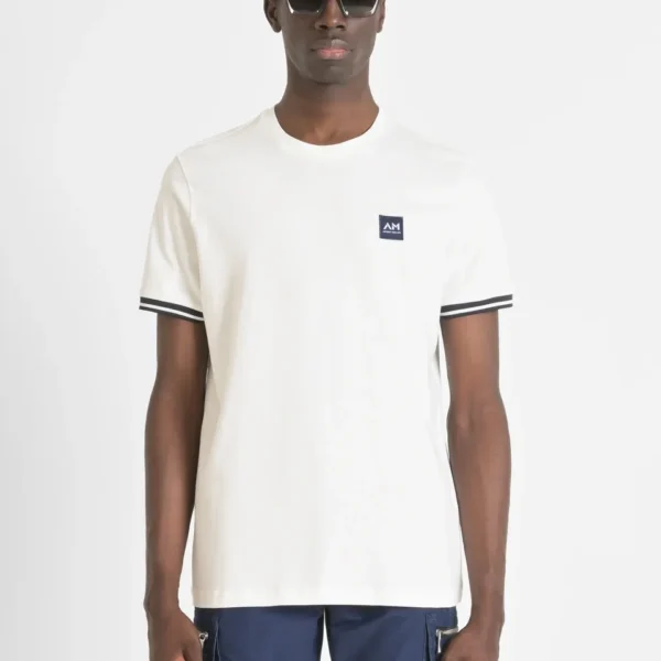 Camiseta Parche Logo Contrastes Blanca Morato