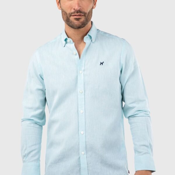 Camisa Lino Turquesa Williot