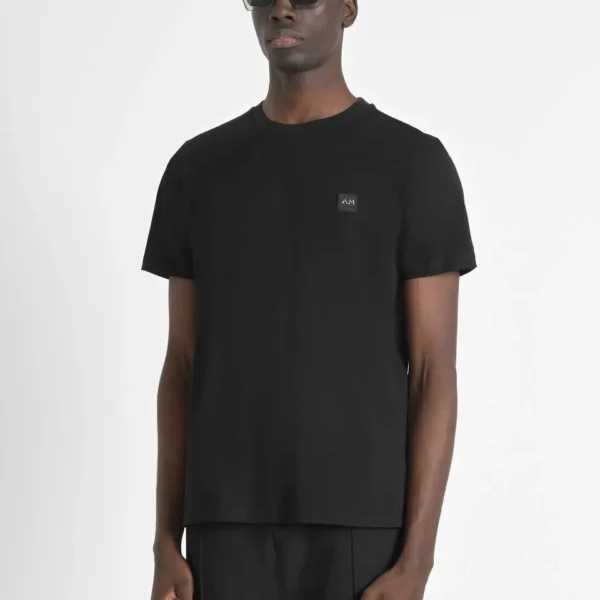 Camiseta Regular Chapa Logo Negra