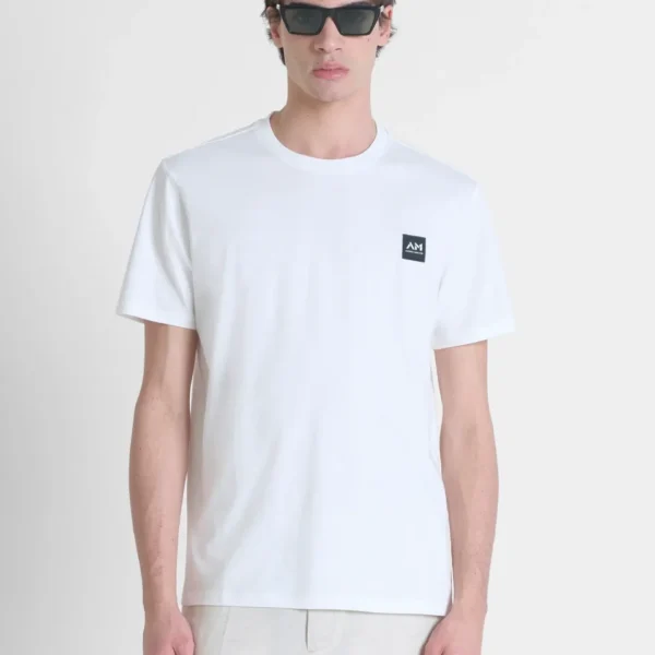 Camiseta Regular Logo Relieve Blanca Morato