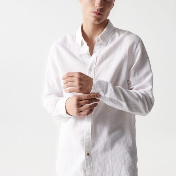Camisa Lino Blanca Salsa