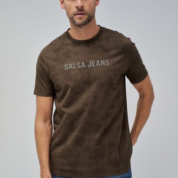 Camiseta Slim Fit Marrón Salsa