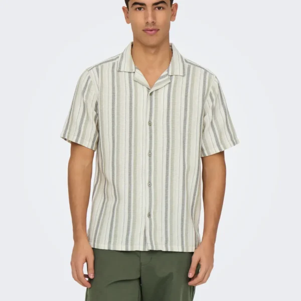 Camisa M/C Stripe Verde Only&Sons