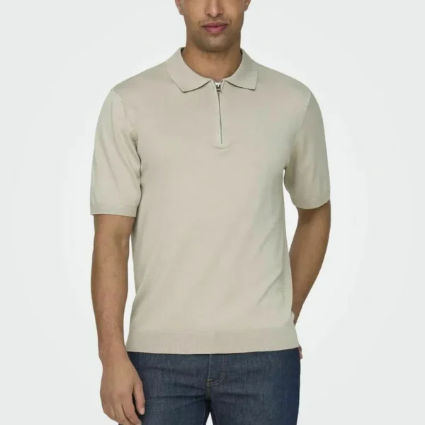 Polo Wyler Cremallera Beige Only and Sons
