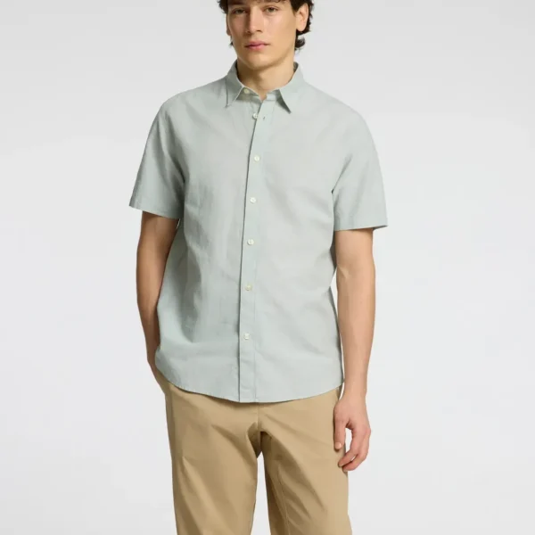 Camisa M/C Lino Verde Selected
