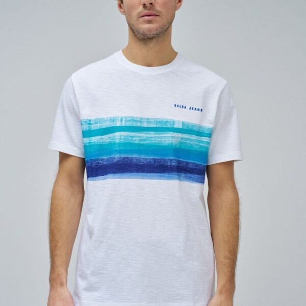 Camiseta con Estampado Blanca Salsa