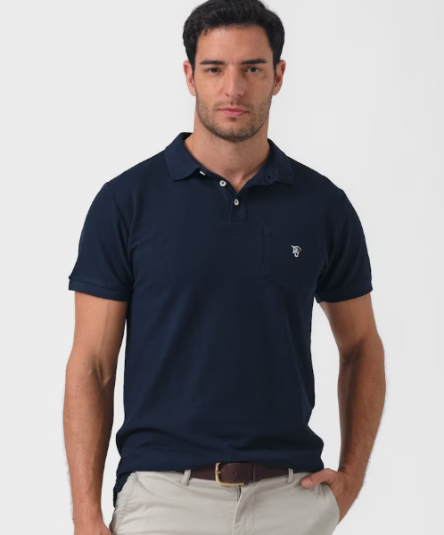 Polo Bolsillo Marino La Garrocha