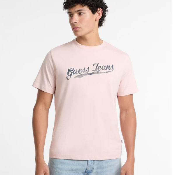 Camiseta Regular Fit Rosa Guess