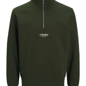 Sudadera Soho Cremallera Verde Jack and Jones