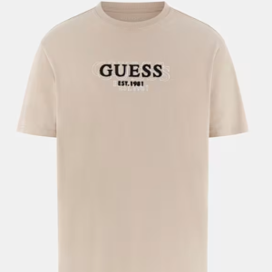 Camiseta Logo Tee Beige Guess