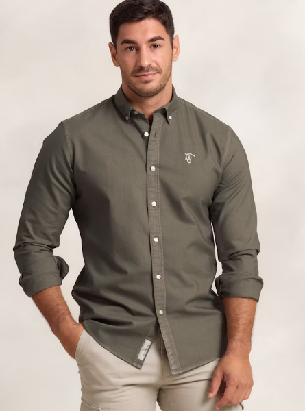 Camisa Garment Dyed Oliva La Garrocha