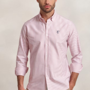 Camisa Oxford Rayas Burdeos La Garrocha
