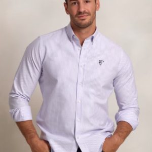 Camisa Oxford Rayas Malva La Garrocha