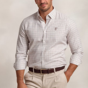 Camisa Cuadro Fino Marrón La Garrocha