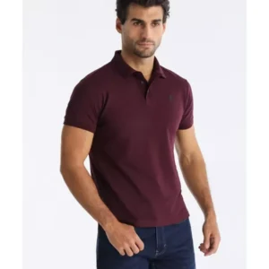 Polo m/c básico Burdeos Lois