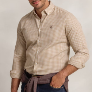 Camisa Vichy Camel La Garrocha