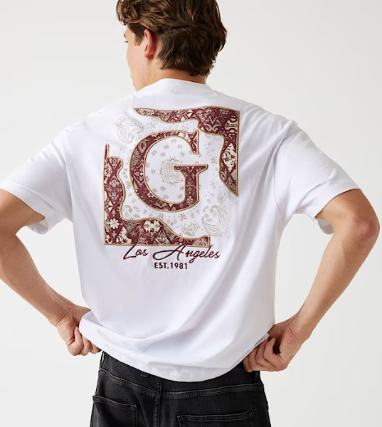 Camiseta Paisley Blanca Guess