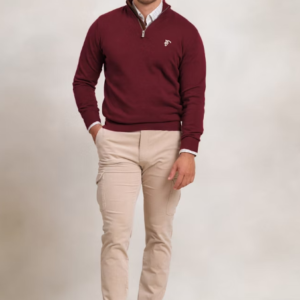 Jersey Media Cremallera Burdeos La Garrocha