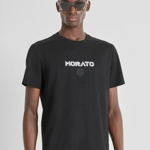 Camiseta Logo y Tigre Negra Morato