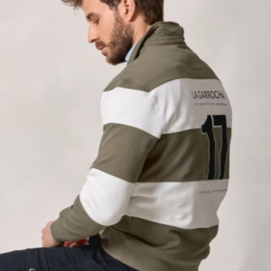 Sudadera Cuello Polo Verde La Garrocha