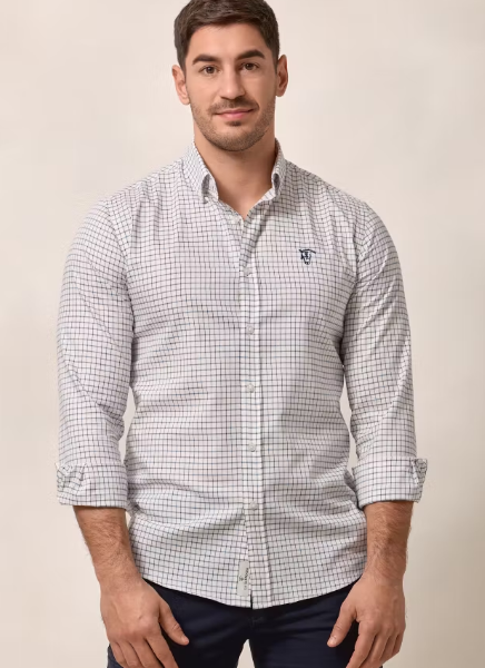 Camisa Cuadro Clásico Marino La Garrocha