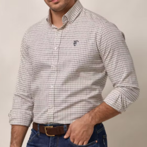 Camisa Cuadro Clásico Burgundy La Garrocha