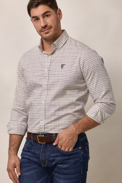 Camisa Cuadro Clásico Burgundy La Garrocha