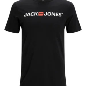 Camiseta Corp Logo Básica Negra Jack and Jones
