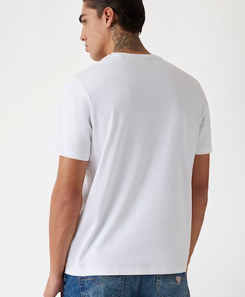 Camiseta Logotipo Pequeño Blanca Guess