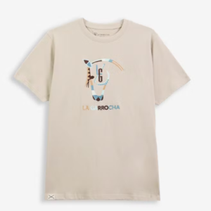 Camiseta Caballo Bordado Crudo La Garrocha