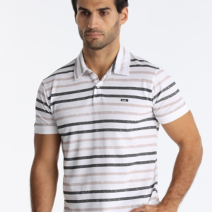 Polo Rayas Burdeos Lois