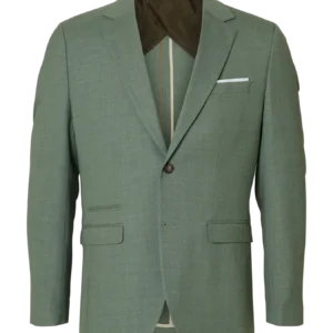 Chaqueta Traje Lino Oasis Verde Selected