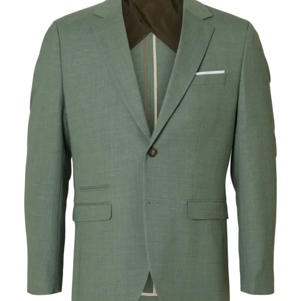 Chaqueta Traje Lino Oasis Verde Selected
