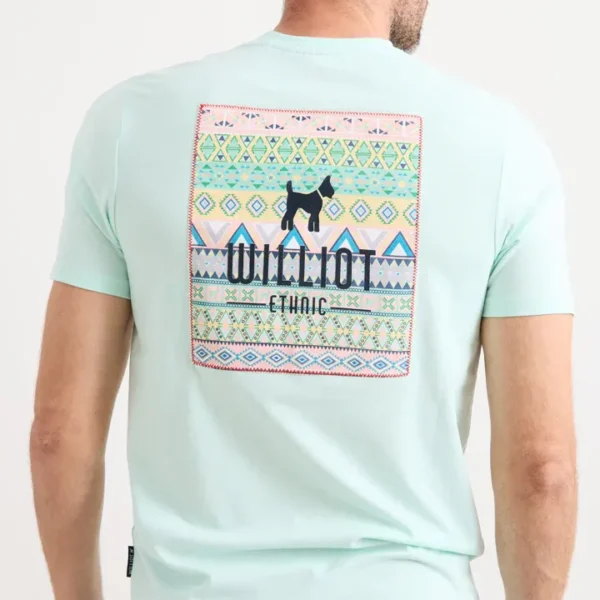 Camiseta Logo Étnico Turquesa Williot
